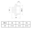 Encaixe de Rosca Latão Tampão 3/8" AG-0