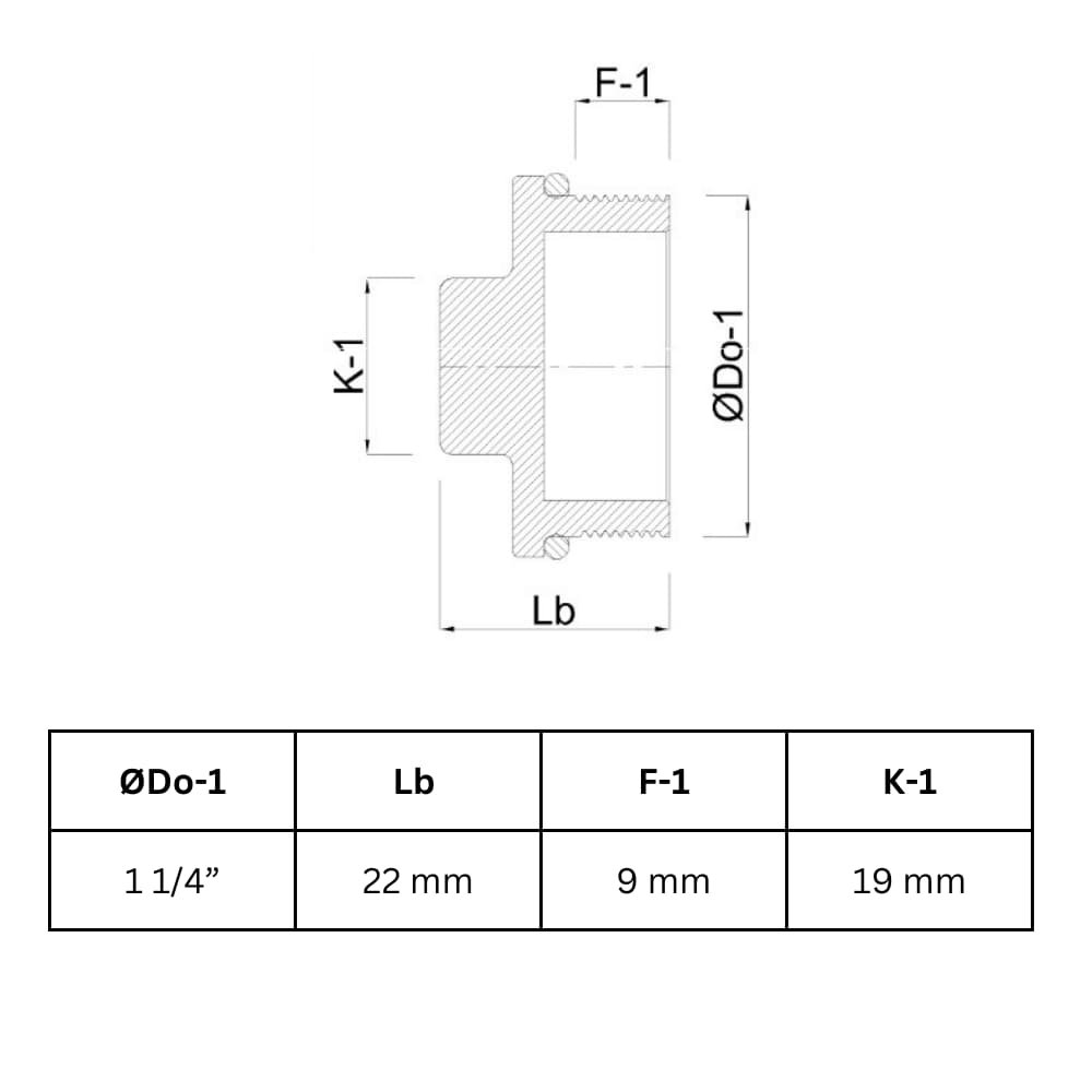 Encaixe de Rosca Latão Tampão 1 1/4" AG-0