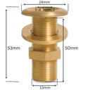 Conexão de Rosca Latão União Passante 1/4" AG-0