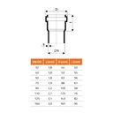 HTsafeDA Ramificação Dupla DN/OD 110/50/50 67 Graus-1