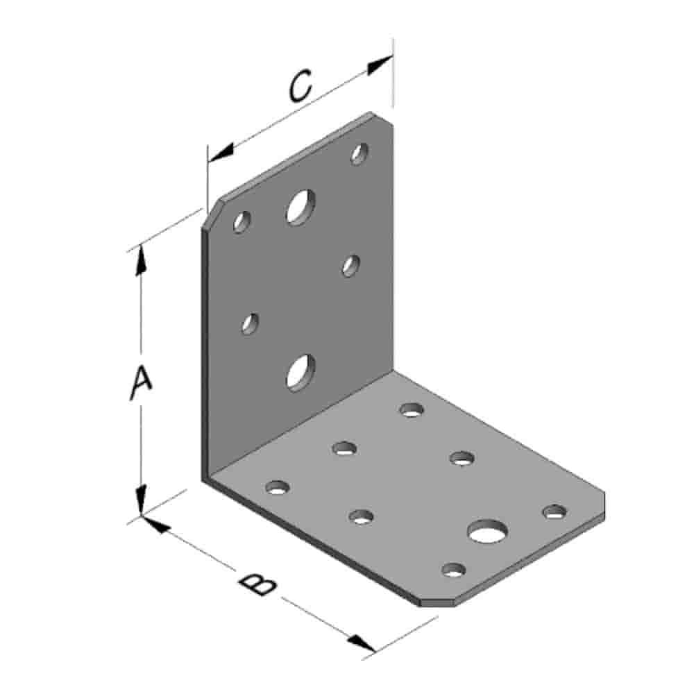 Conector angular 70 x 70 x 55 x 2 mm sem nervura-0