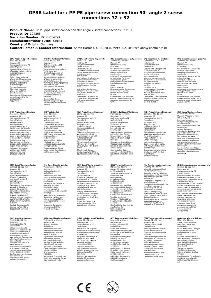 Conexão de Tubo PP PE 90° Cotovelo 2 Conexões 32 x 32-4