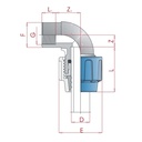 Conexão de Tubo PP PE 90° Cotovelo 40 x 1 1/4" IG-0