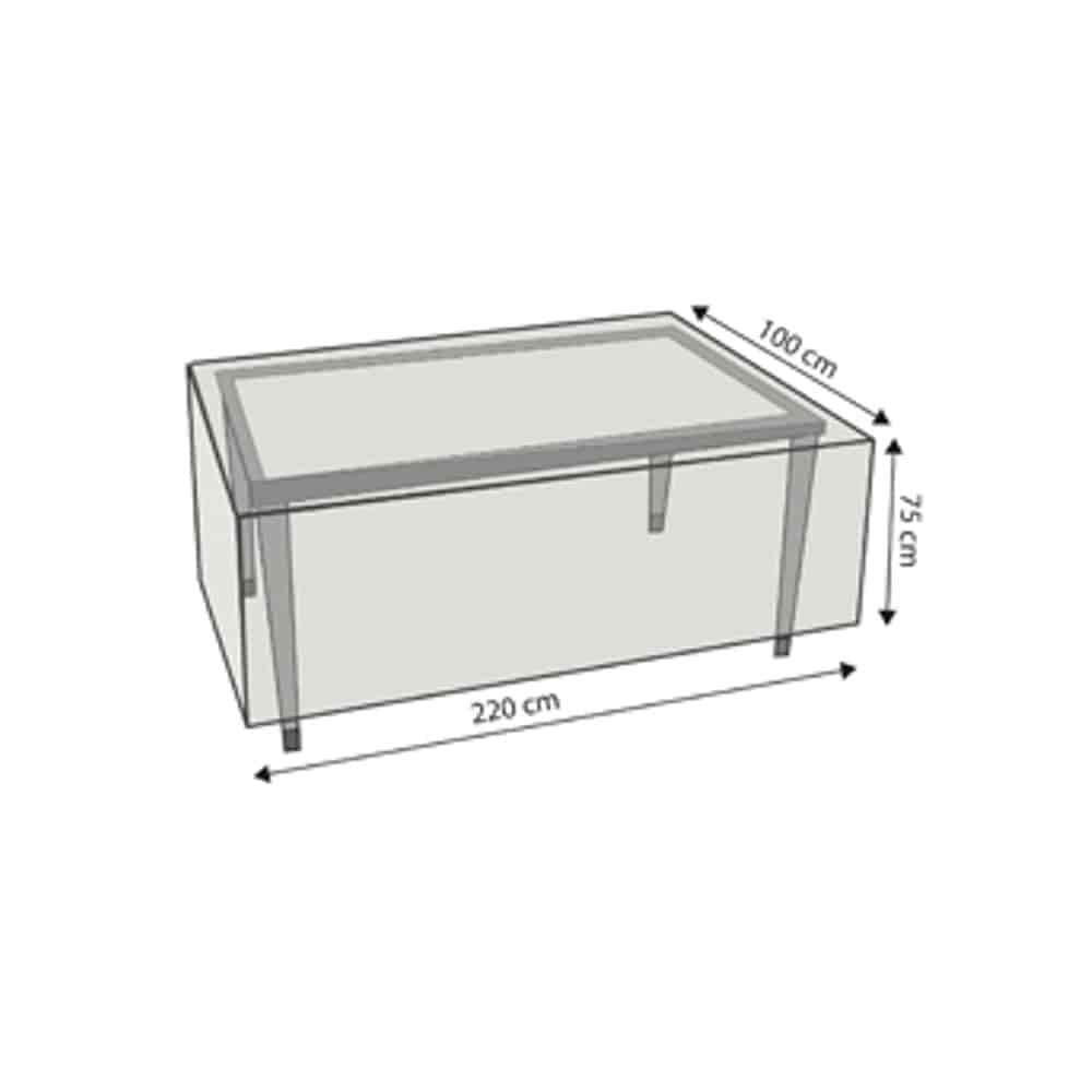 Capa protetora transparente para mesa retangular, aprox. 220x100x75-0