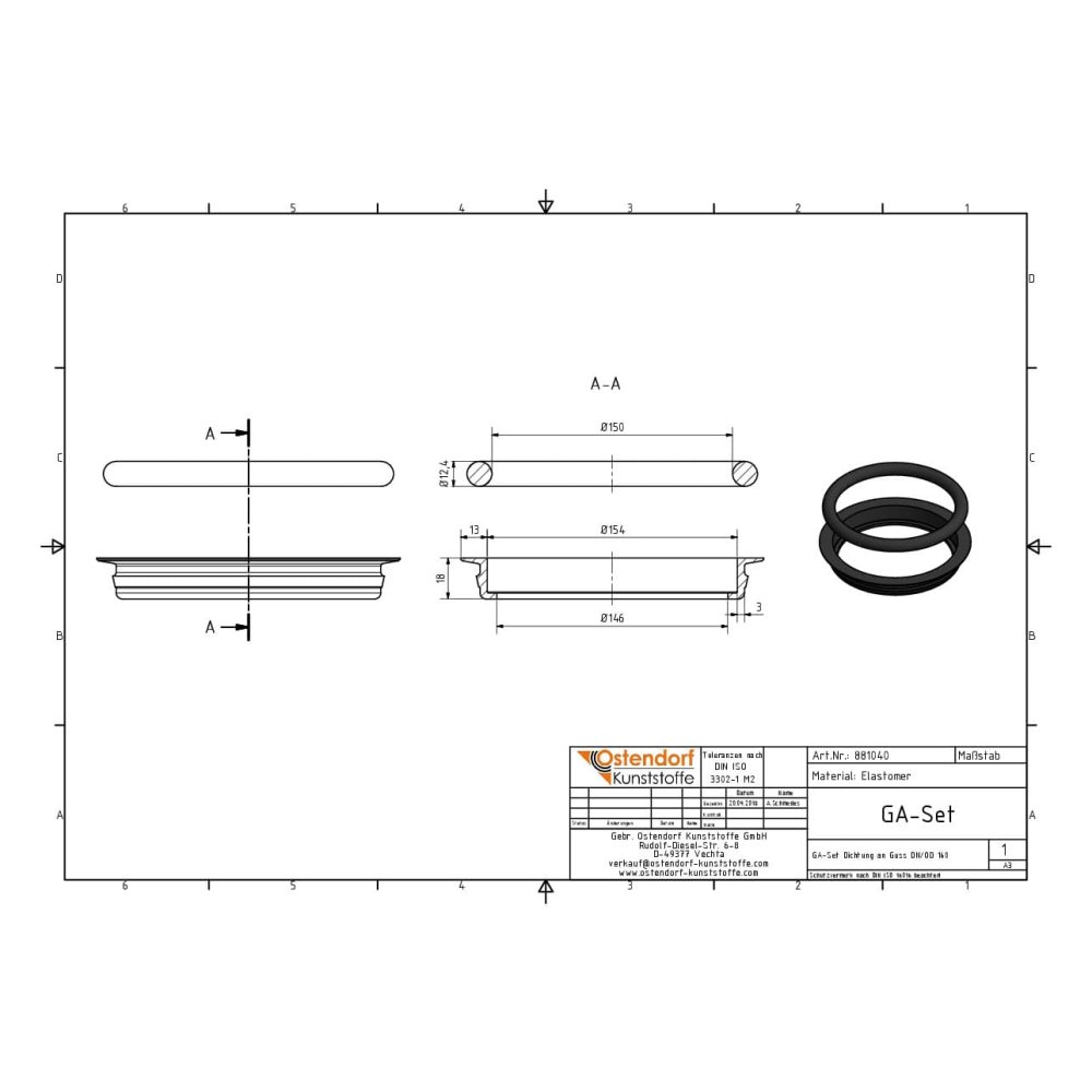 GA-Set / Vedantes Duplos em Ferro Fundido DN/OD 160-1