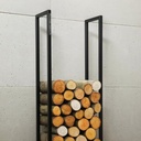 Suporte para Lenha "ATOS" 150 x 50 x 20 cm - em Aço Natural-0