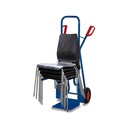 Carrinho para Cadeiras - Tubo de Aço 250 kg com Pneus de Borracha Maciça 570 x 795 x 1305 mm-0