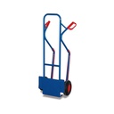 Carrinho de Tubo de Aço Empilhável 200 kg com Pá Dobrável e Patins Deslizantes Pneus 570 x 610 x 1300 mm-0