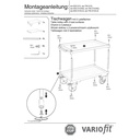 Carrinho de mesa com 2 níveis, borda da bandeja de 40 mm de altura + EasySTOP-1