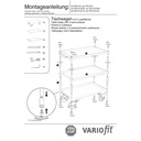 Carrinho de Mesa com 3 Andares, Borda de Bandeja de 40 mm de Altura + EasySTOP-1