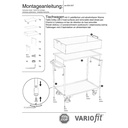 Carrinho de mesa com 2 níveis e bandeja removível de chapa de aço + EasySTOP-0