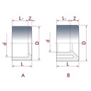 PVC-U Redução curta 63 mm x 32 mm PN16-0