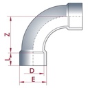 PVC-U 90° Curva 20 mm PN16-0