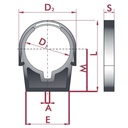 Braçadeira de Tubo PVC-U c/Suporte 63 mm-0