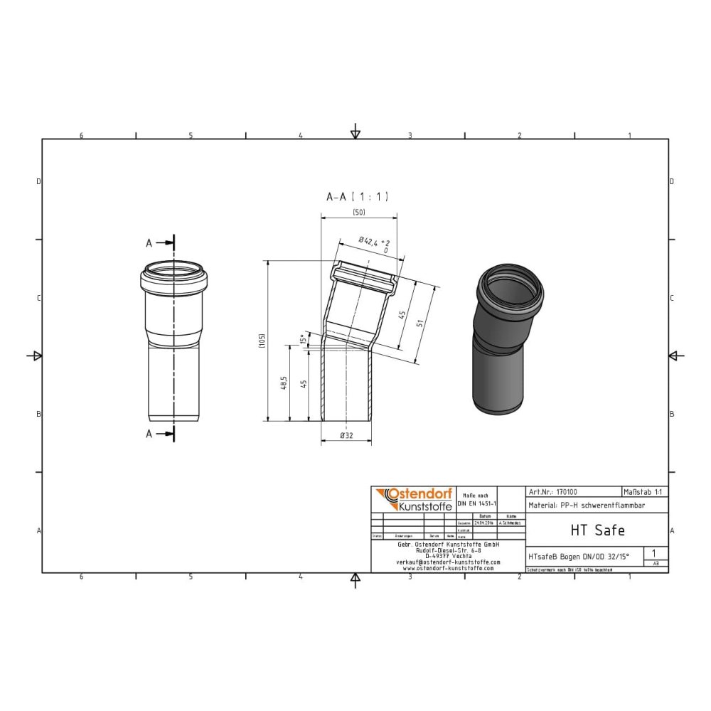 HTsafeB Bogen DN/OD 32 15 Graus-1