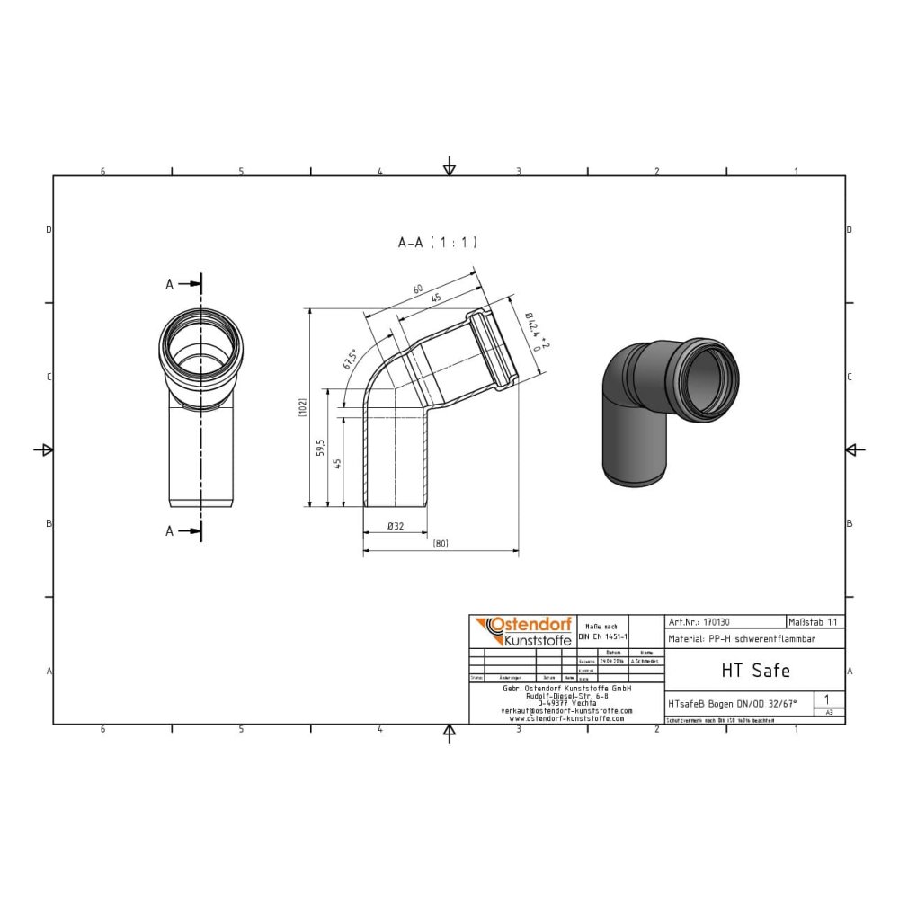 HTsafeB Curva DN/OD 32 67 Graus-1