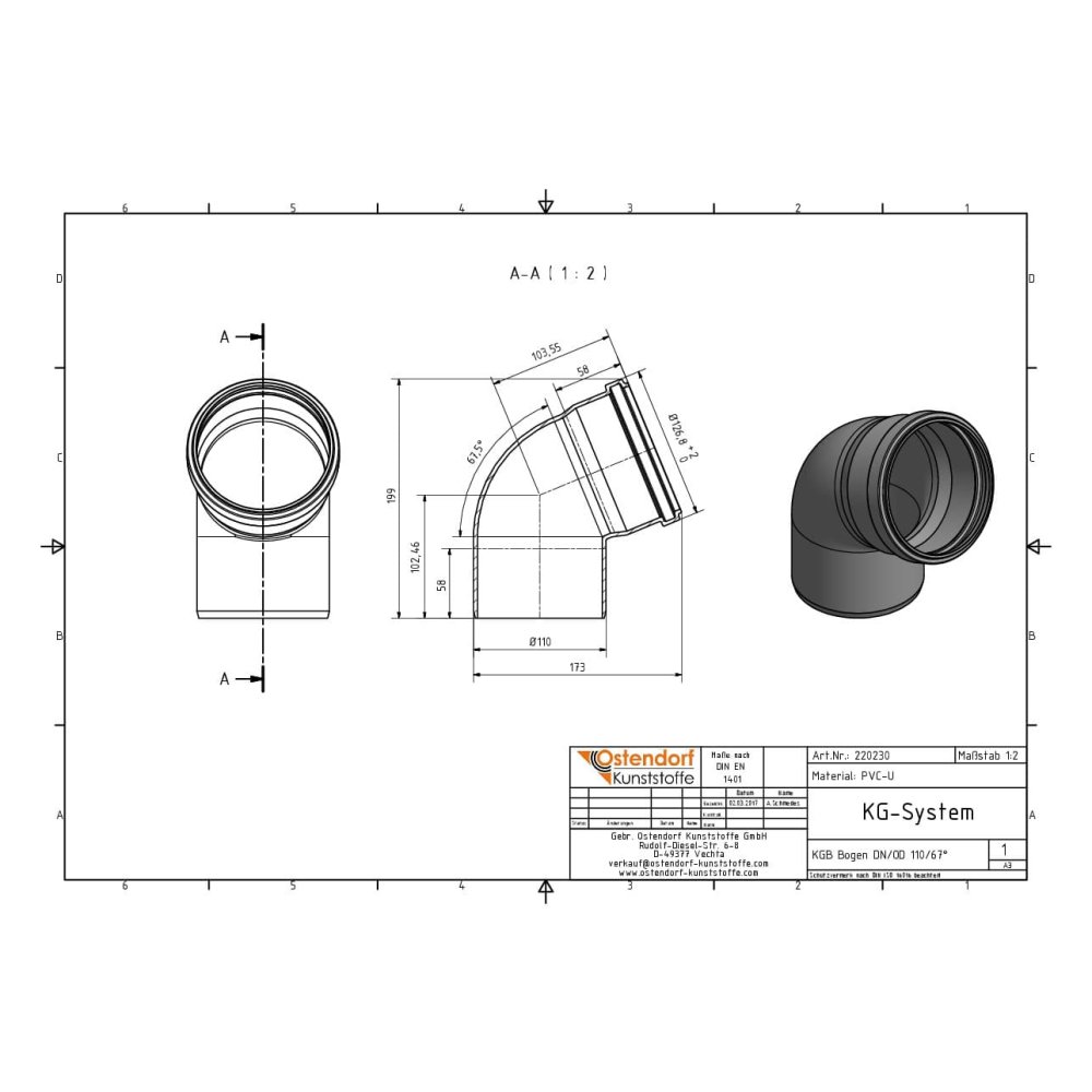 KGB Curva DN/OD 110 67 Graus-1