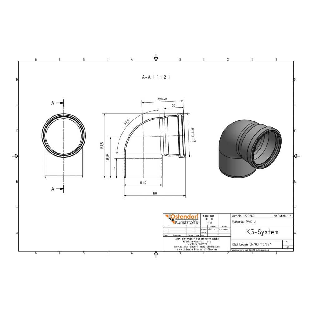 KGB Curva DN/OD 110 87 Graus-0