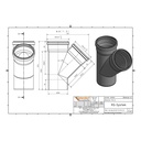 KGEA Ramificação DN/OD 125/125 45 Graus-1