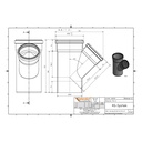 KGEA Ramificação DN/OD 160/125 45 Graus-0