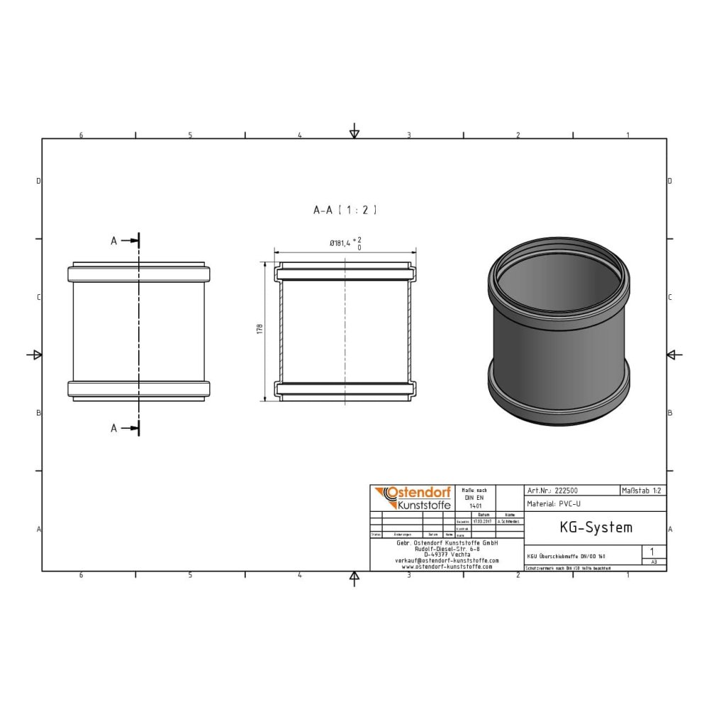 KGU Luva Deslizante DN/OD 160-1