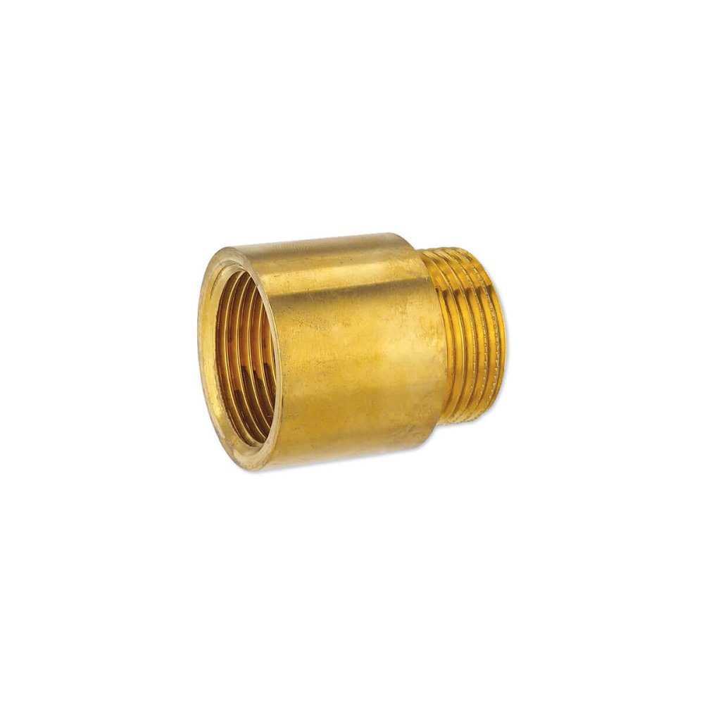 Conector de Rosca de Latão Extensão de Torneira 1/2" AG x 1/2" IG 25 mm-0