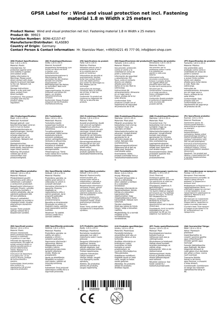 Rede de proteção contra vento e privacidade incl. material de fixação 1,8 m de largura x 25 metros de braçadeiras-1