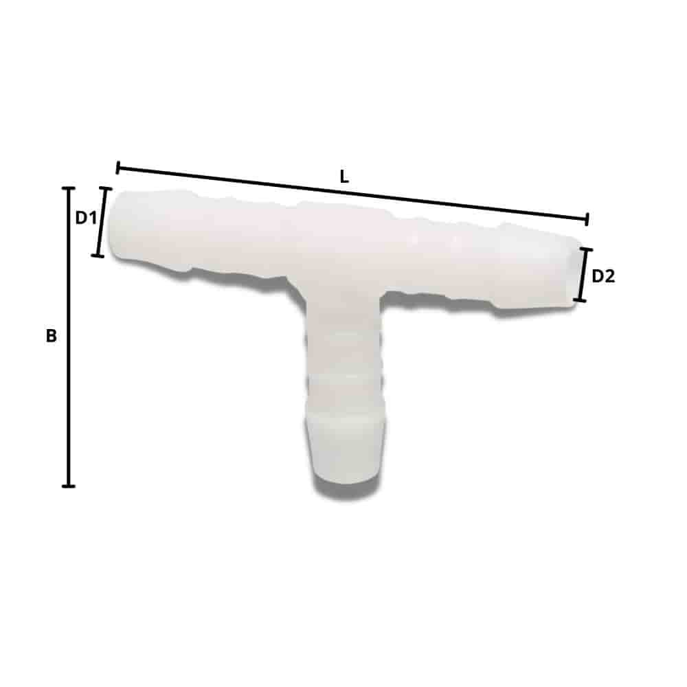 Conector de Mangueira de Plástico T-Peça 3 mm-0