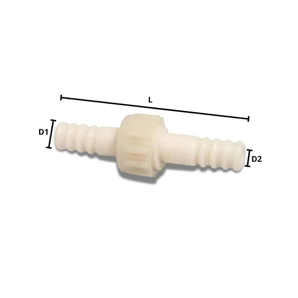 Conector de Mangueira Plástico 3/3 Acoplamento Bico 25 mm-0