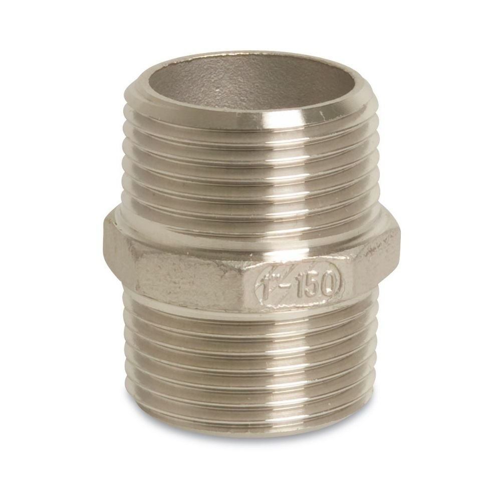 Ajuste de Rosca Aço Inoxidável Niple Duplo 3/4" AG