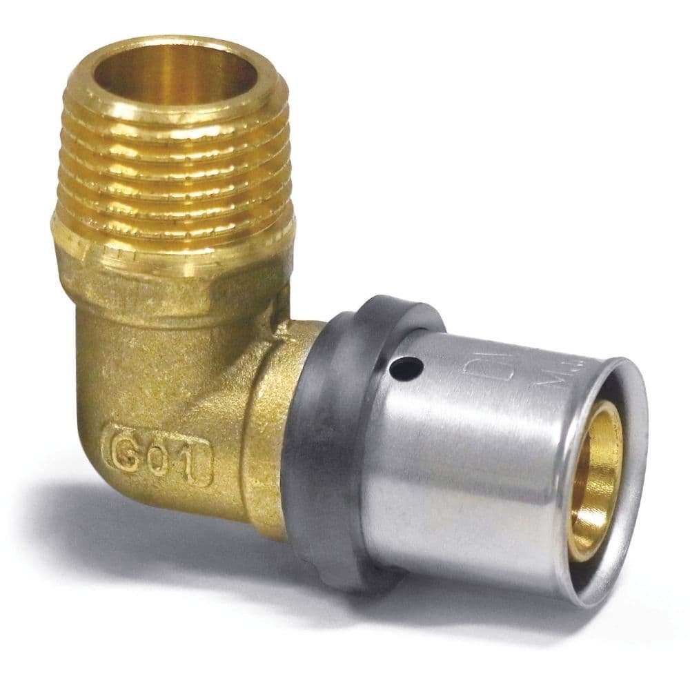 Cotovelo de transição de pressfitting 20 x 2 - 3/4" AG