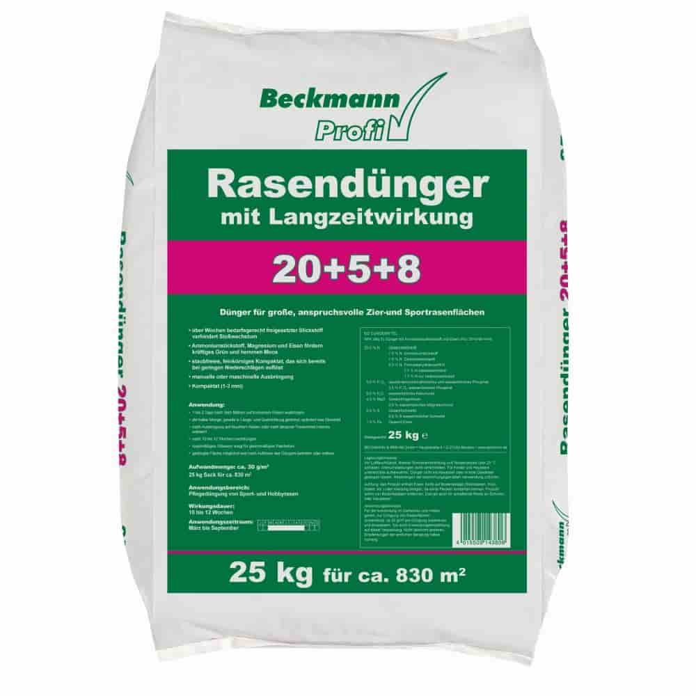 25 kg Fertilizante para Gramado com Efeito de Longa Duração 20+5+8 Beckmann para aprox. 830m²