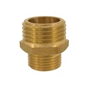 Encaixe de rosca latão nipel duplo reduzido 3/4" AG x 1" AG