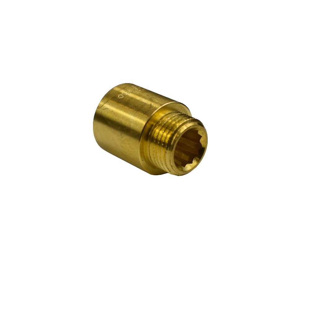 Conector de Rosca de Latão Extensão de Torneira 1/2" AG x 1/2" IG 25 mm