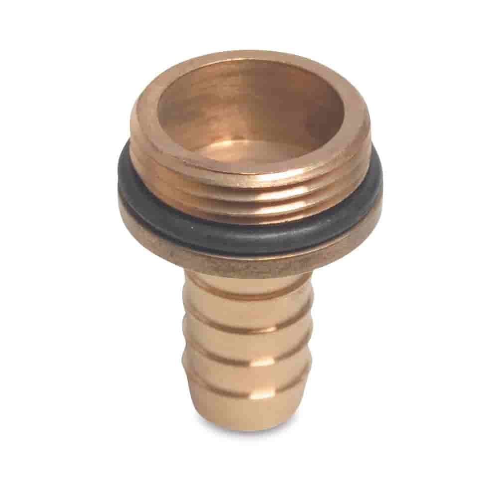 Conector de Mangueira de Latão com O-Ring 3/4" AG 20 mm