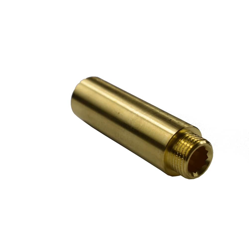 Threaded Fitting Brass Tap Extension 1/2" M x 1/2" F 80 mm