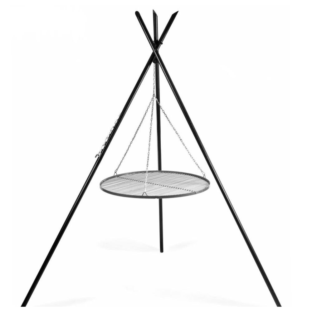 Grelhador Giratório "TIPI" 210 cm + Grelha 80 cm em Aço Inoxidável