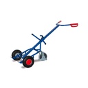 Carrinho de tambor 250 kg com 1 roda giratória de suporte Pneu de borracha maciça 735 x 1445 x 870 mm