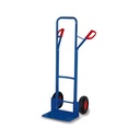 Carrinho de tubo de aço 250 kg com grande pá Altura 1300 mm Pneus infláveis 570 x 650 x 1305 mm