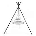 Grelhador Giratório "TIPI" 210 cm + Grelha Dupla 80 cm e 40 cm em Aço Inoxidável