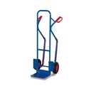 Carrinho de Tubo de Aço Empilhável 200 kg com Pá Dobrável e Patins Deslizantes Pneus 570 x 610 x 1300 mm