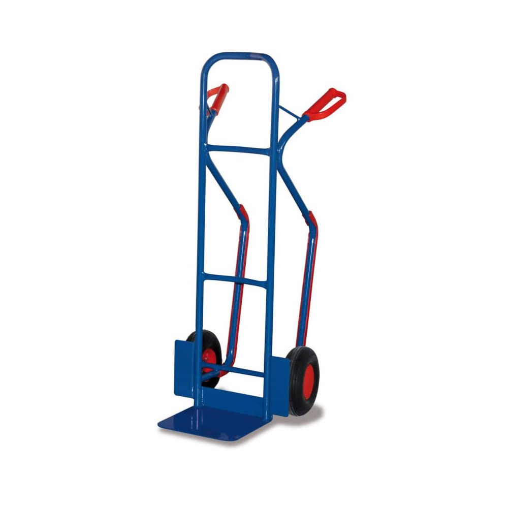 Carrinho de Tubo de Aço 250 kg com Patins Deslizantes Pneus 550 x 615 x 1305 mm