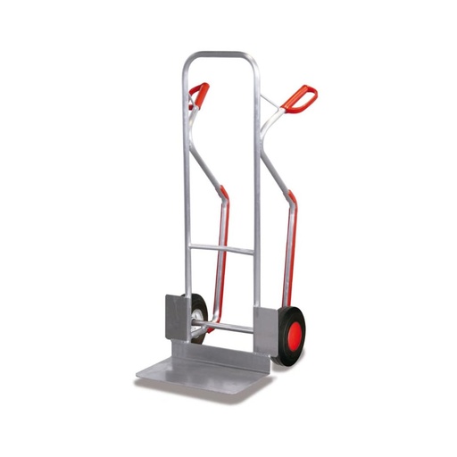 [BONI-ap-710.204] Carrinho de Alumínio 200 kg com Pá Grande, Patins Deslizantes e Pneus de Borracha Maciça 605 x 660 x 1305 mm