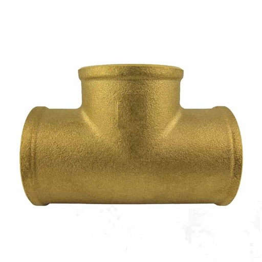 [BONI-34672K] Threaded Fitting Brass T-Piece Reduced 3/4" F x 1/2" F x 3/4" F